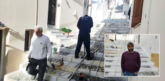 Τοποθέτηση χειρολαβών στο Βροντάδο – Ευχαριστήριο Κοινοτικού Συμβούλου Ερμούπολης Βαγγέλη Μαραγκού