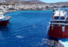 Εντυπωσιακή μανουβρα στο λιμάνι της Τήνου