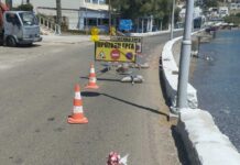 Προσωρινή διακοπή κυκλοφορίας στον παραλιακό δρόμο του Φοίνικα λόγω καθίζησης